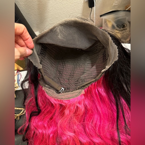 100% Human Hair Wig Ombré Fuchsia - Picture 4 of 4